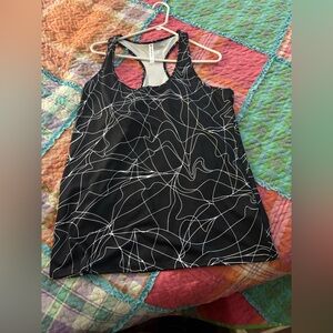 Fabletics Tank Top Black n White w/mesh XXL - New